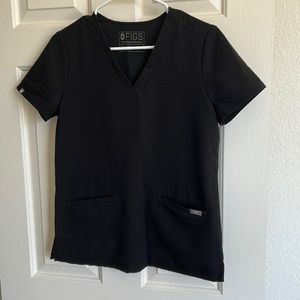 Figs Casma 3 pocket top. XS black
